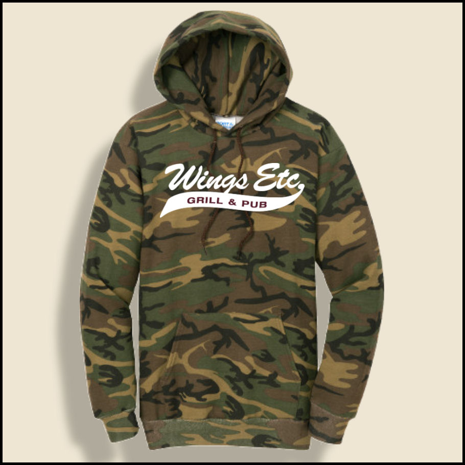 Military Camo Wings Etc. Pullover Hoodie